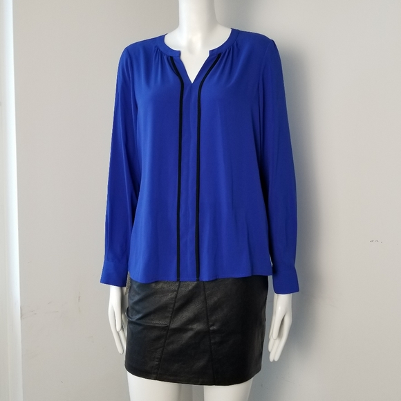 Calvin Klein Blue Blouse S NWT - Picture 4 of 10